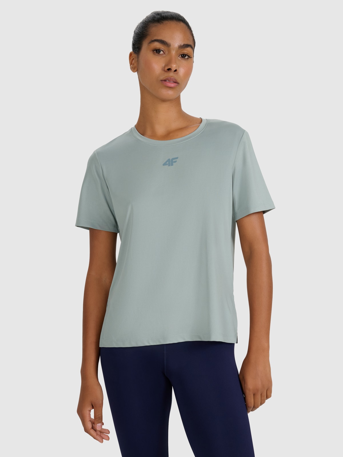 Moteriški regular greitai džiūstantys treniruočių marškinėliai - žali