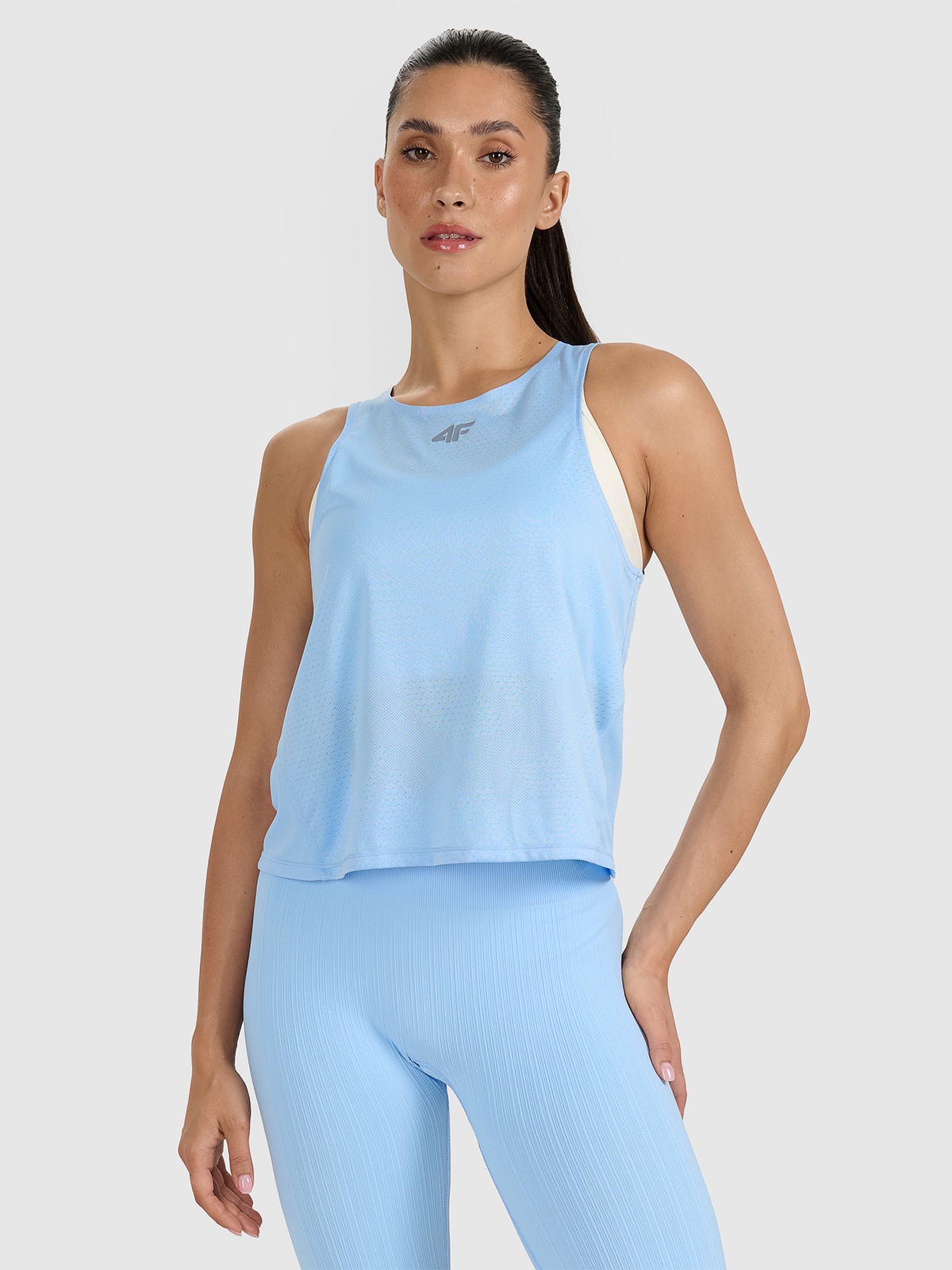 Moteriški Top greitai džiūstantys treniruočių marškinėliai - mėlyni