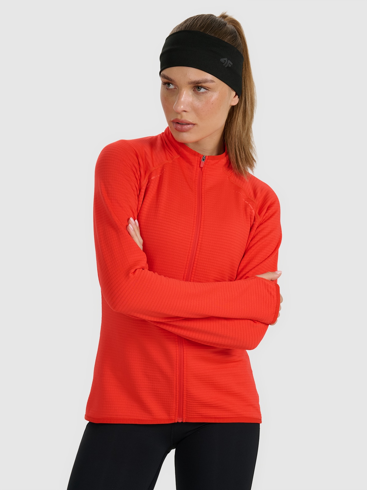 Moteriškas regular greitai džiūstantis džemperis bėgimui - raudonas