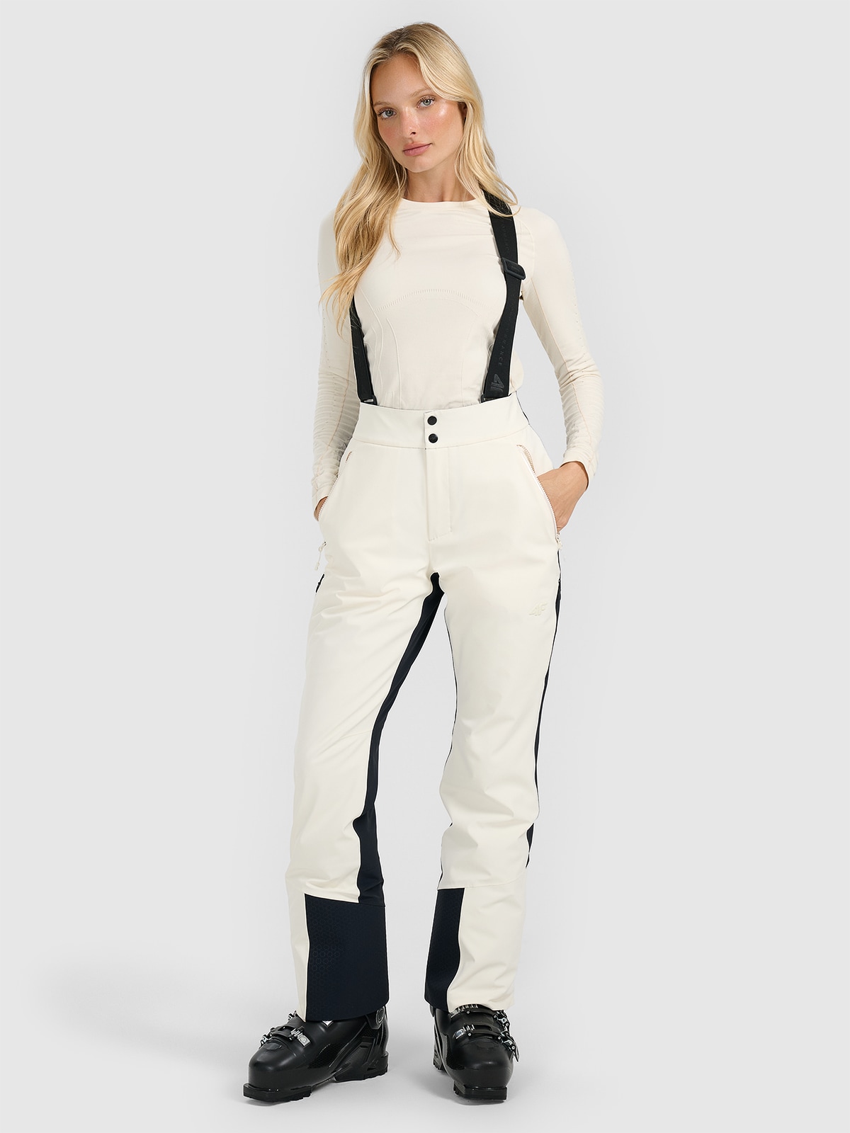 Moteriškos slidinėjimo kelnės Dermizax 20000 membrana - baltos