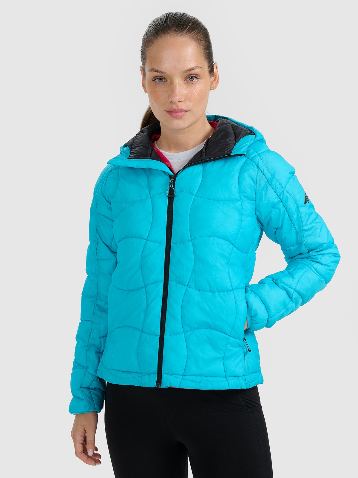 Moteriška žygio striukė su Primaloft Silver kamšalu - turkio spalvos