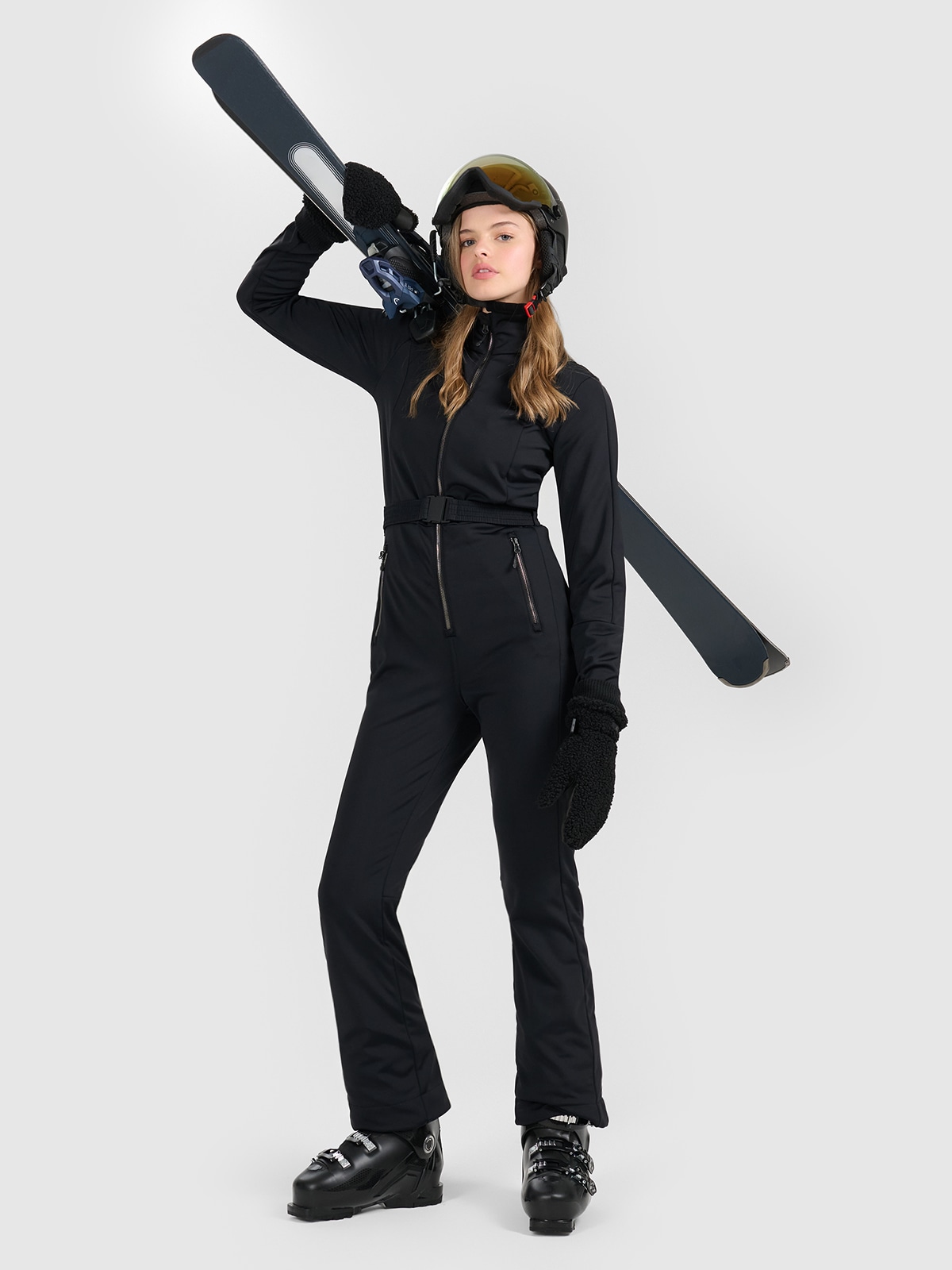 Moteriškas slidinėjimo kombinezonas 10000 membrana - juodas