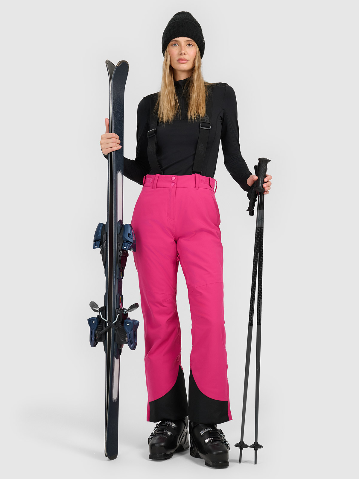 Moteriškos slidinėjimo kelnės 10000 membrana - rožinės