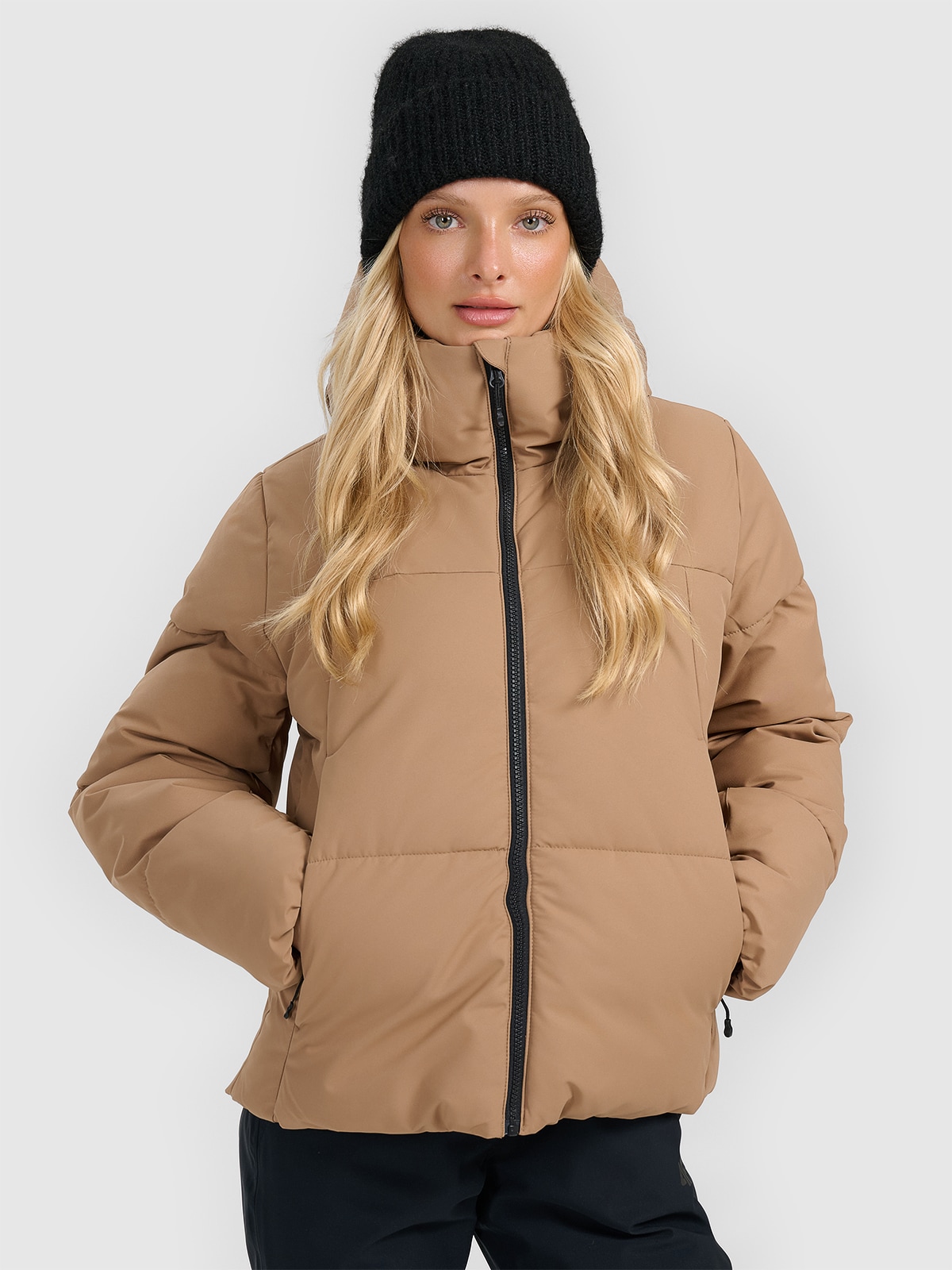 Moteriška slidinėjimo striukė 5000 membrana - ruda