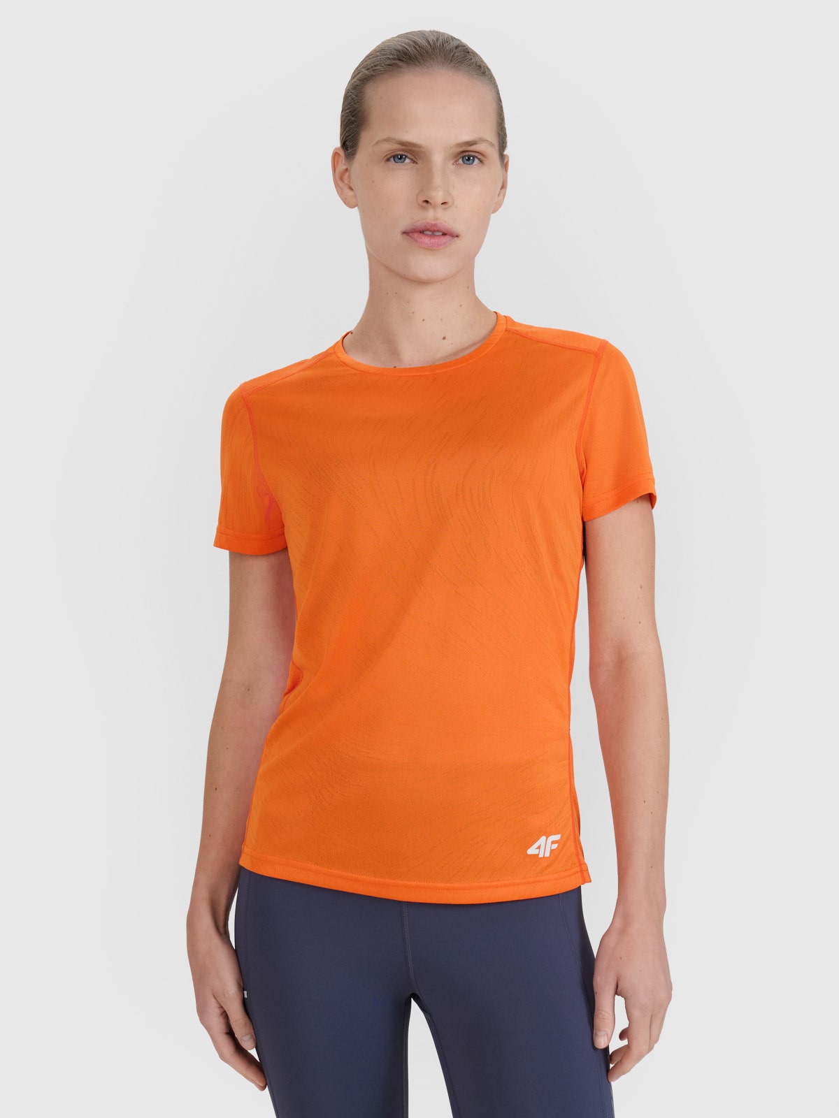 Moteriški regular bėgimo marškinėliai - oranžiniai