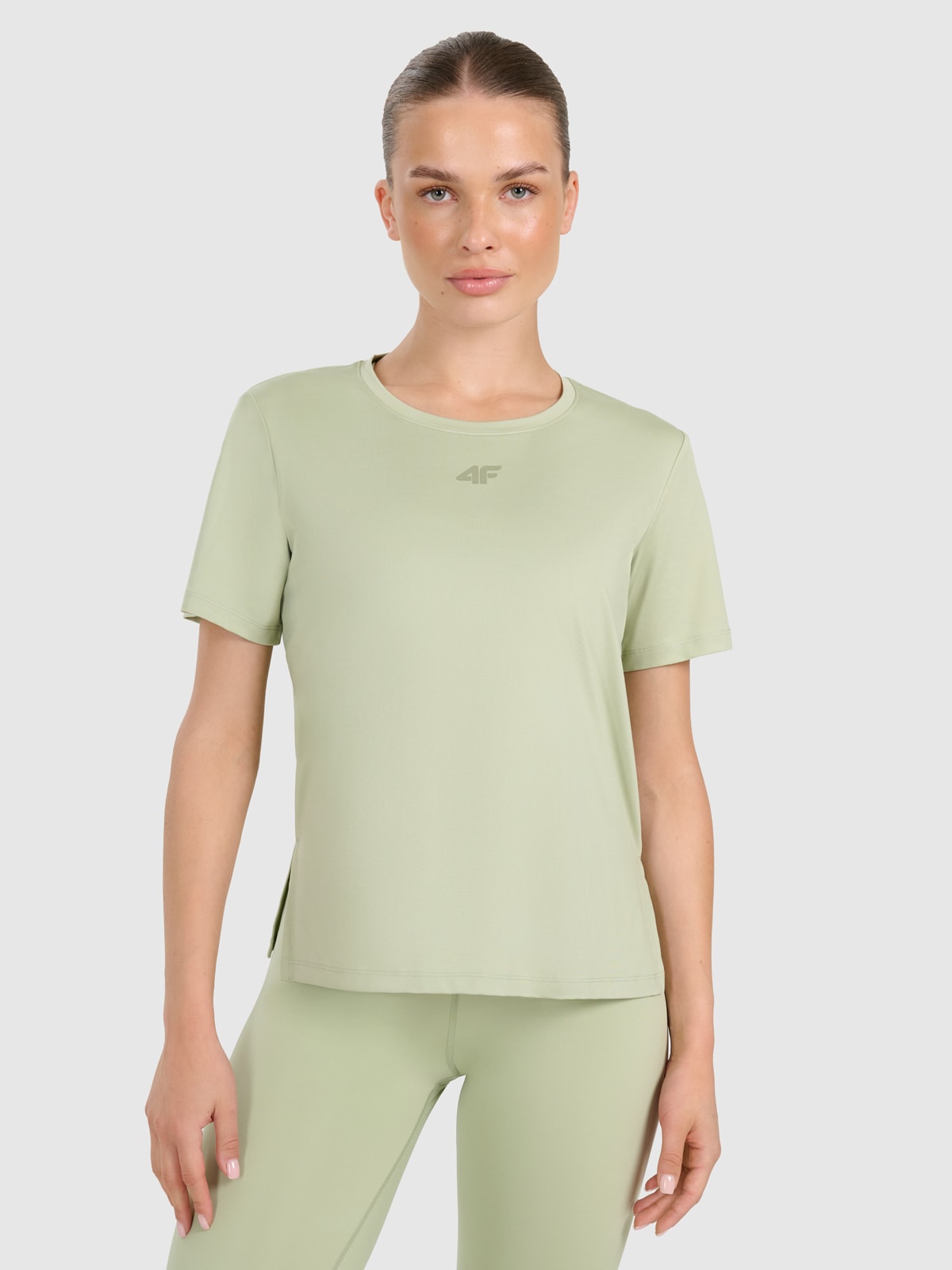 Moteriški regular greitai džiūstantys treniruočių marškinėliai - žali