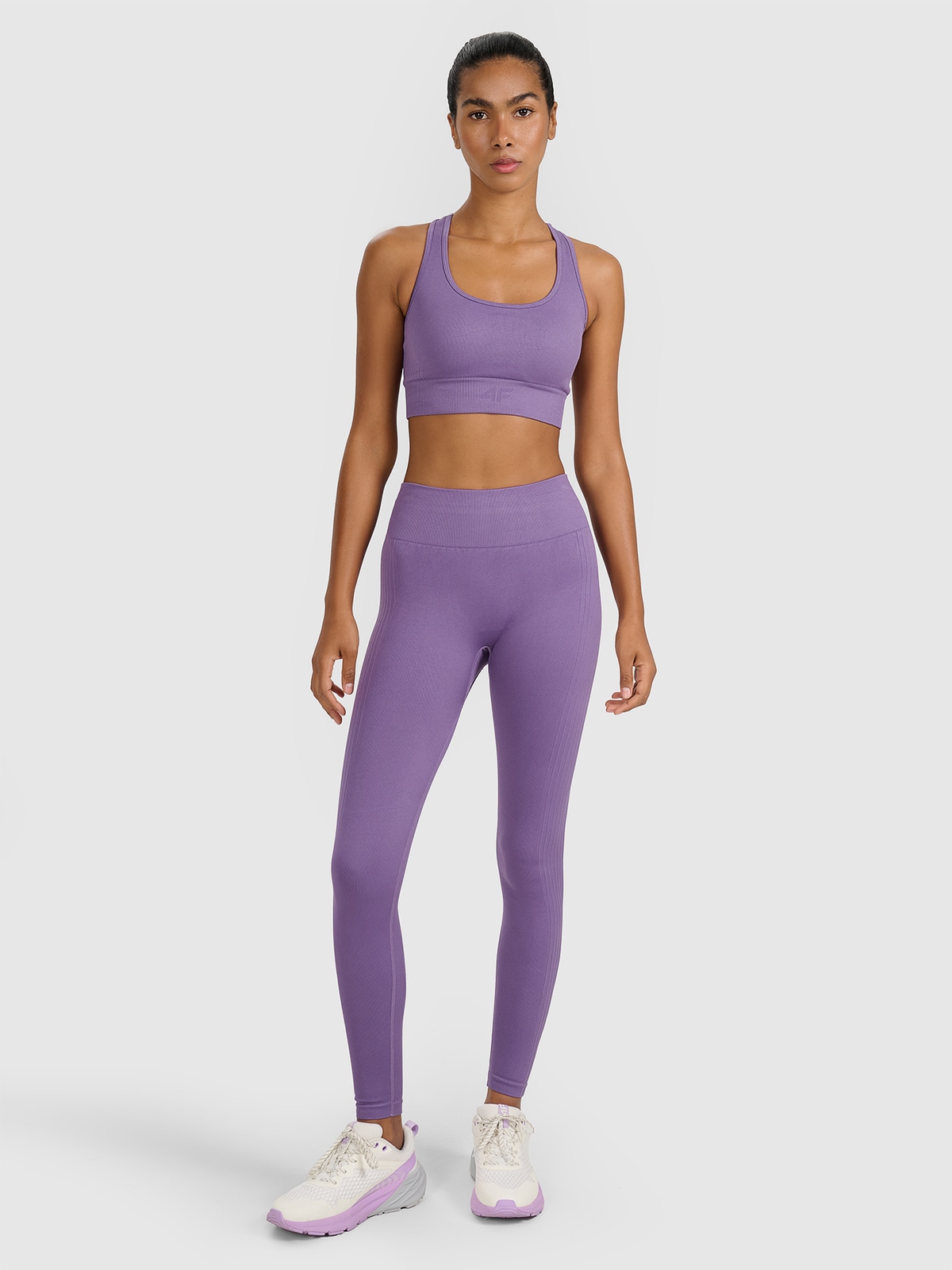 Moteriškos besiūlės treniruočių tamprės - violetinės