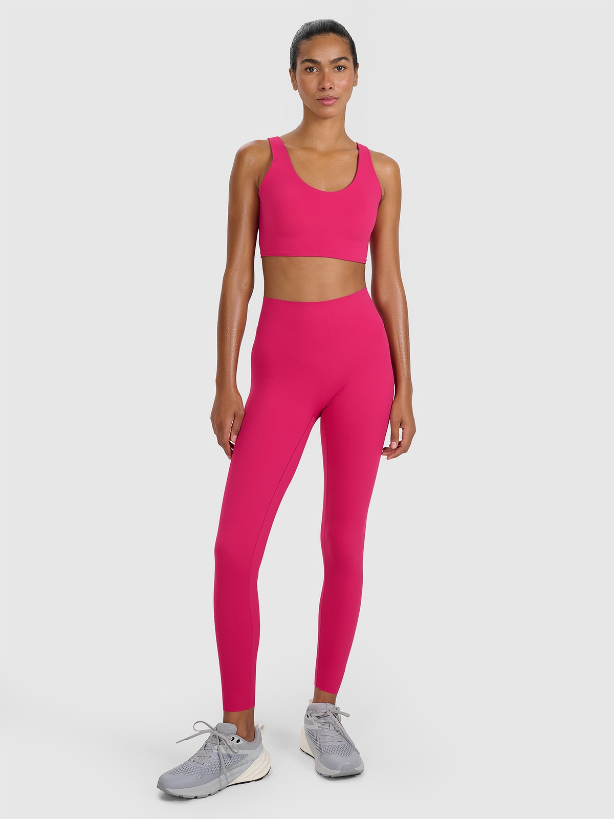 Moteriškos greitai džiūstančios treniruočių tamprės - rožinės