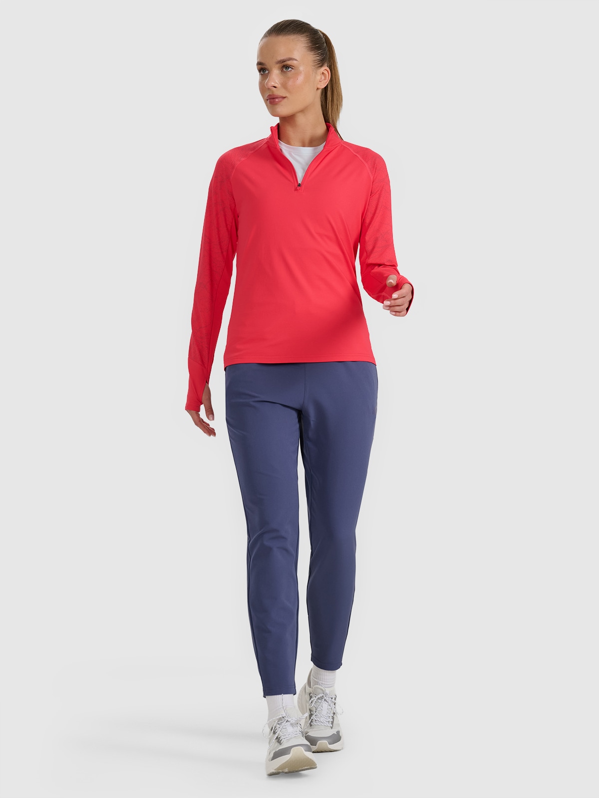 Moteriškos greitai džiūstančios bėgimo bekele kelnės - tamsiai mėlynos