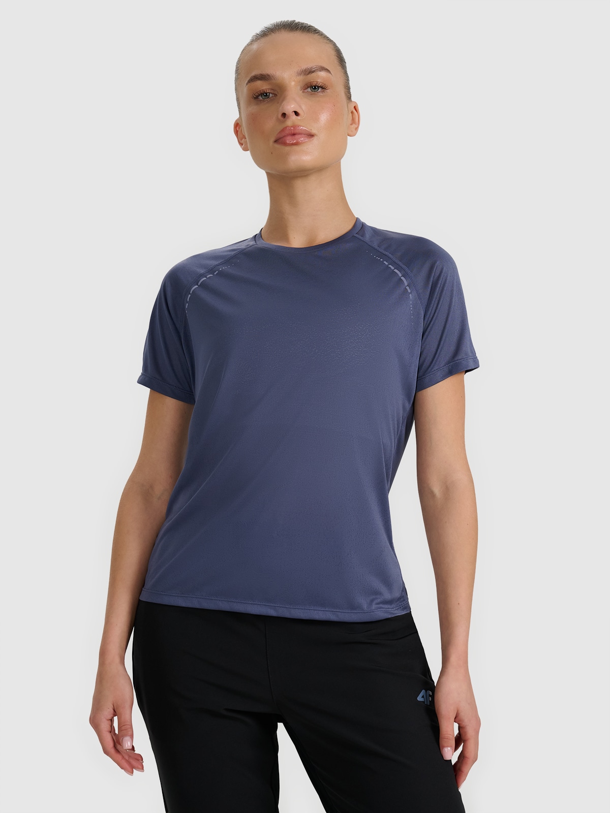 Moteriški regular greitai džiūstantys bėgimo marškinėliai - tamsiai mėlyni