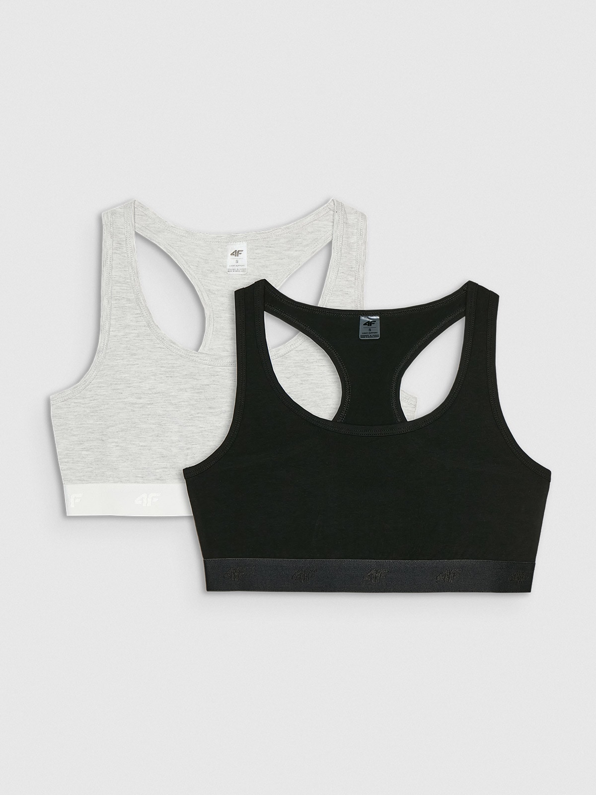 Moteriška medvilninė liemenėlė užtikrinanti mažą paramą (2-pack) - daugiaspalvė