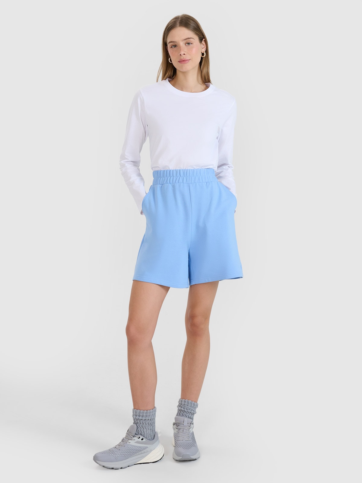 Moteriški sportiniai šortai - mėlyni