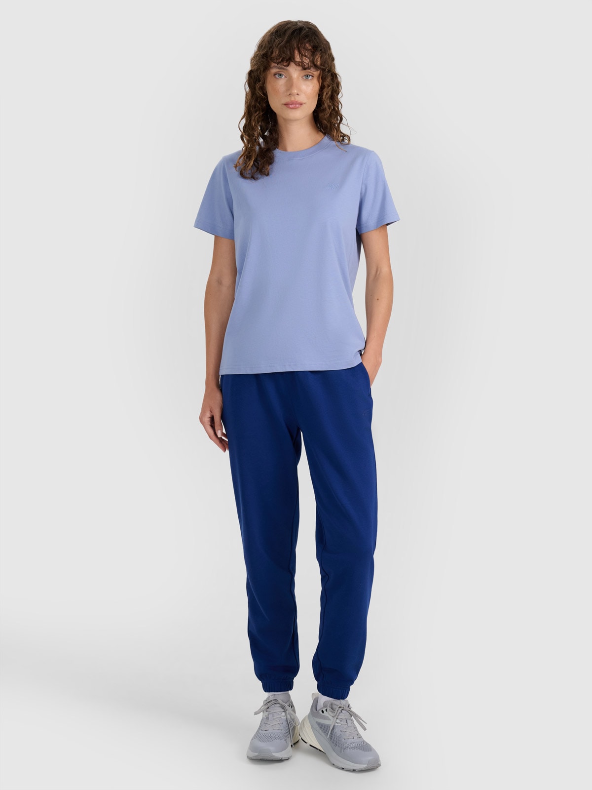 Moteriškos sportinės jogger kelnės - tamsiai mėlynos