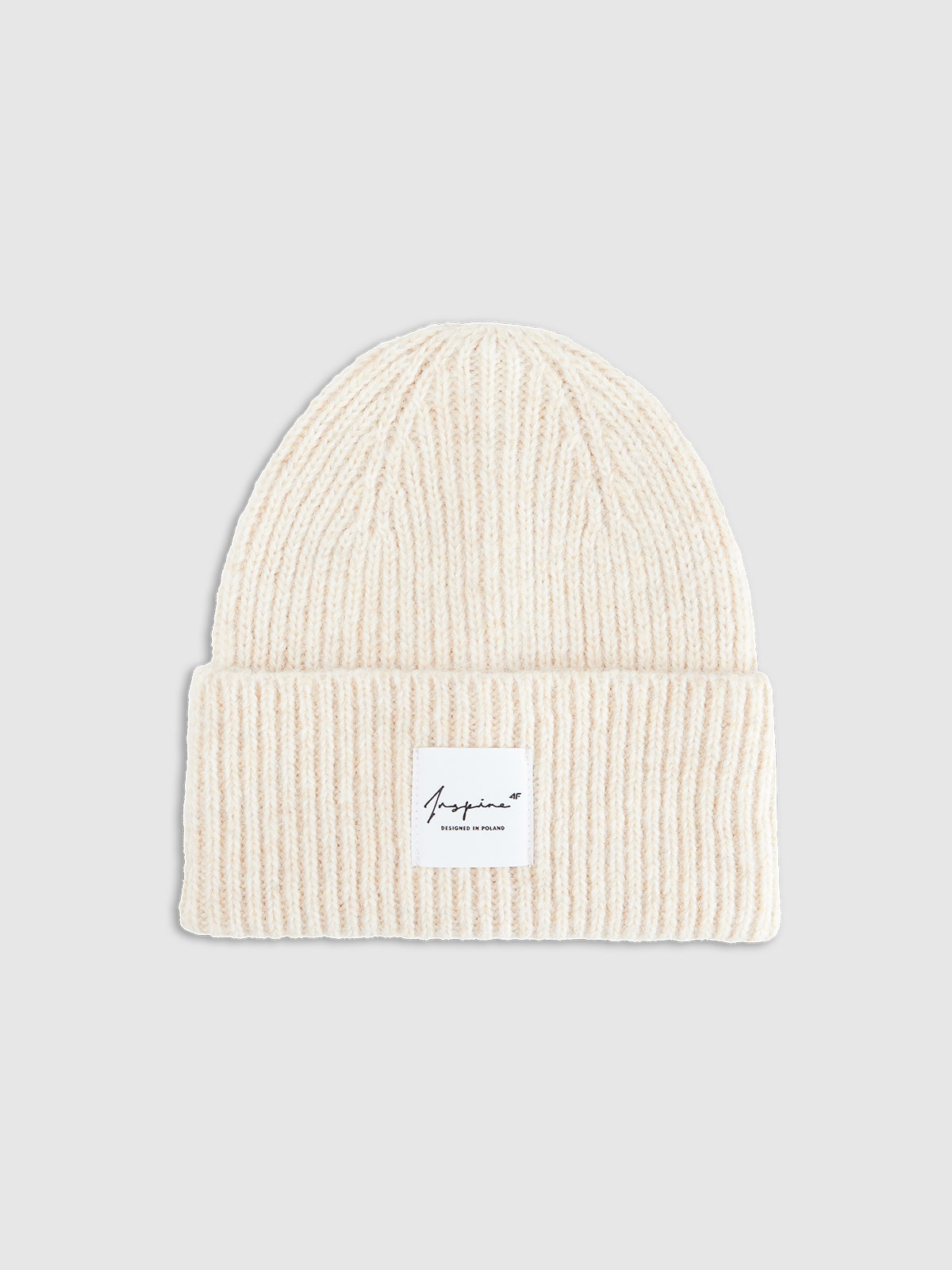 Moteriška žieminė kepurė - smėlio spalvos