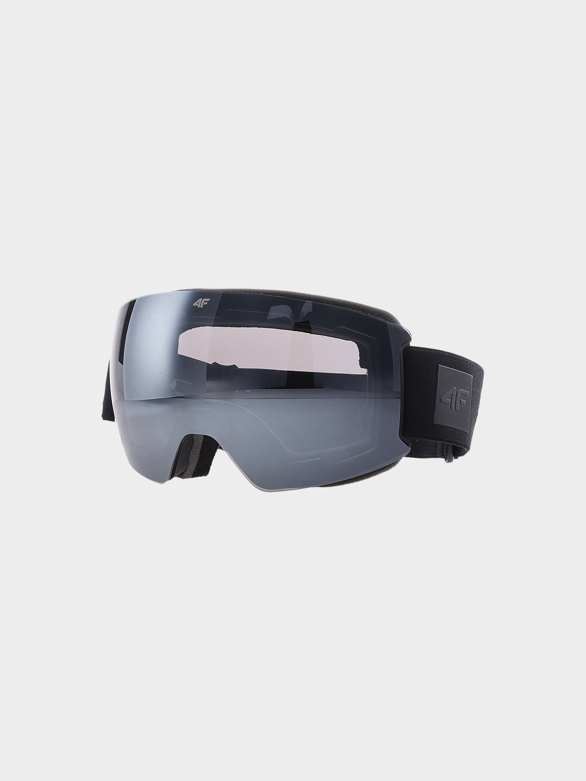 Slidinėjimo akiniai su veidrodiniu sluoksniu unisex - juodi