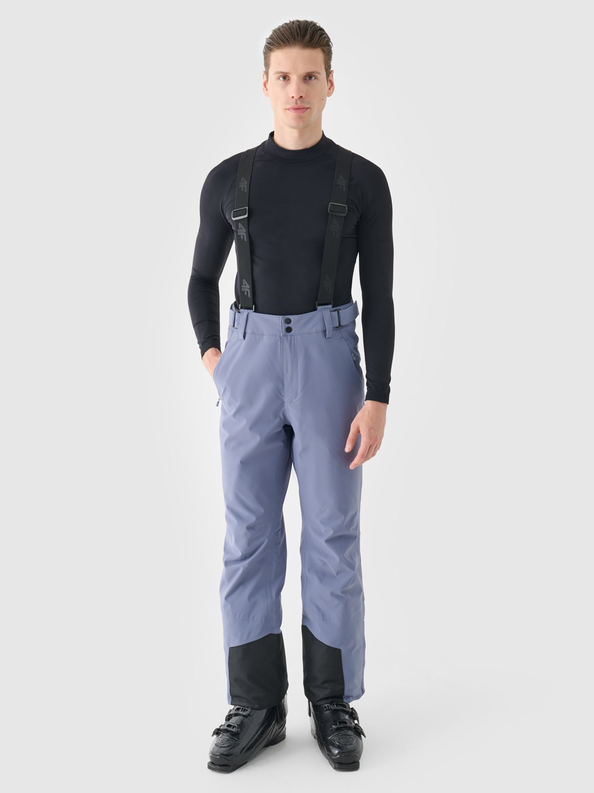 Vyriškos slidinėjimo kelnės su petnešomis 5000 membrana - tamsiai mėlynos