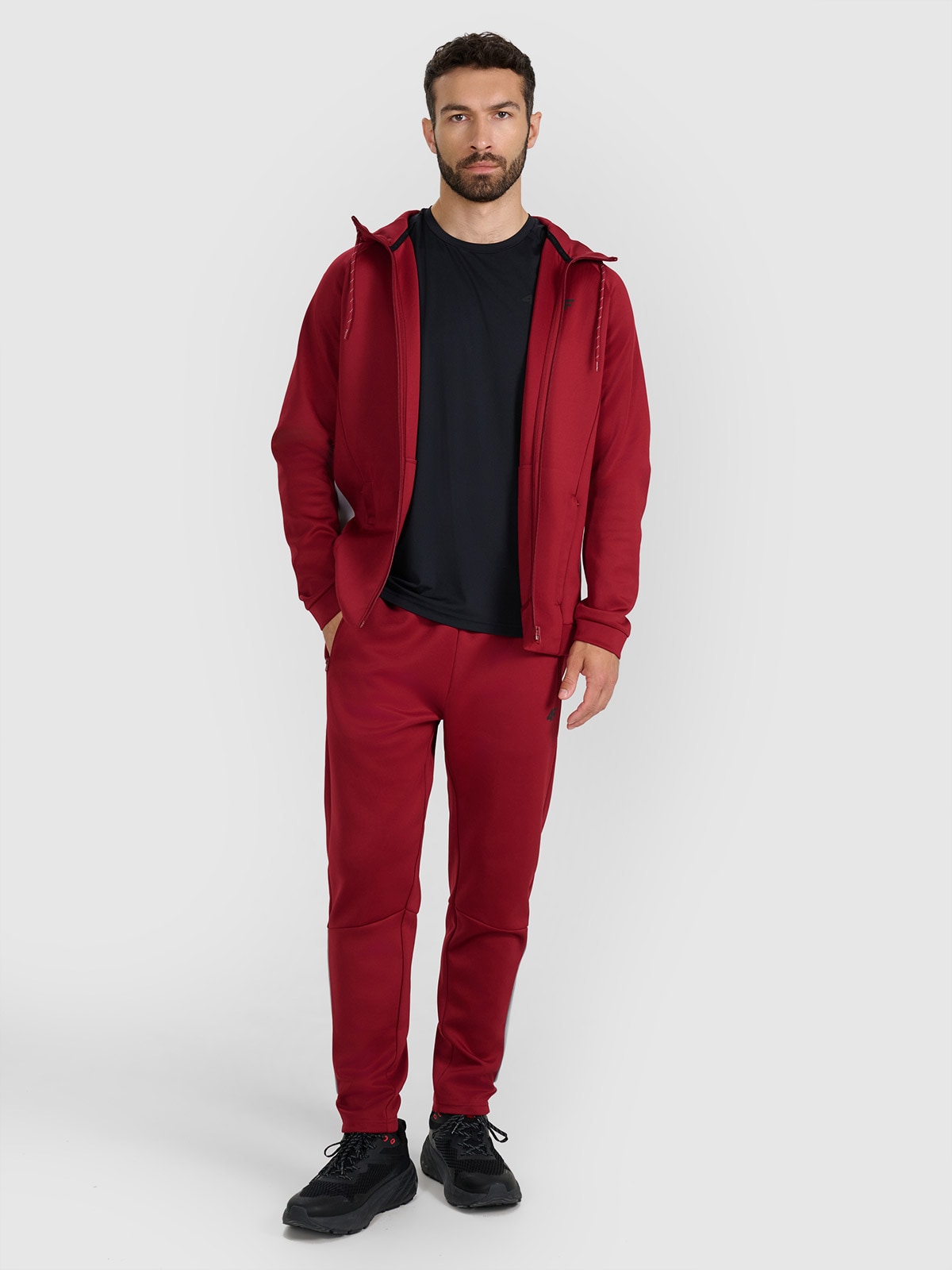 Vyriškos greitai džiūstančios treniruočių kelnės - raudonos