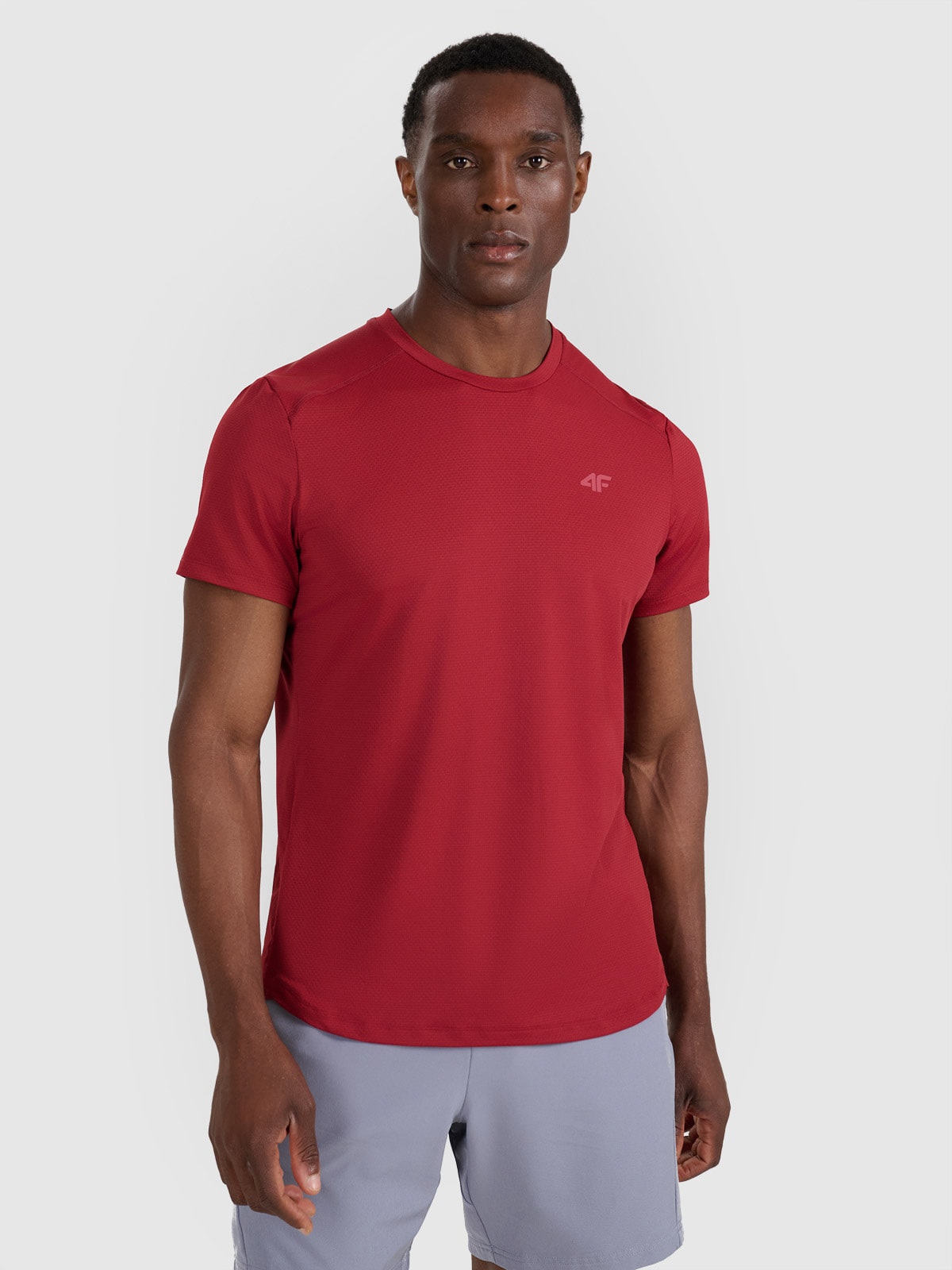 Vyriški greitai džiūstantys treniruočių marškinėliai - raudoni