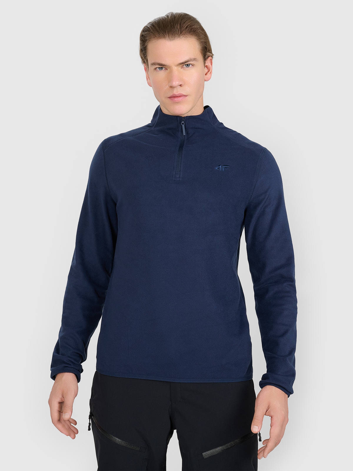 Vyriškas termoaktyvus fliso apatinis trikotažas (viršus) - tamsiai mėlynas