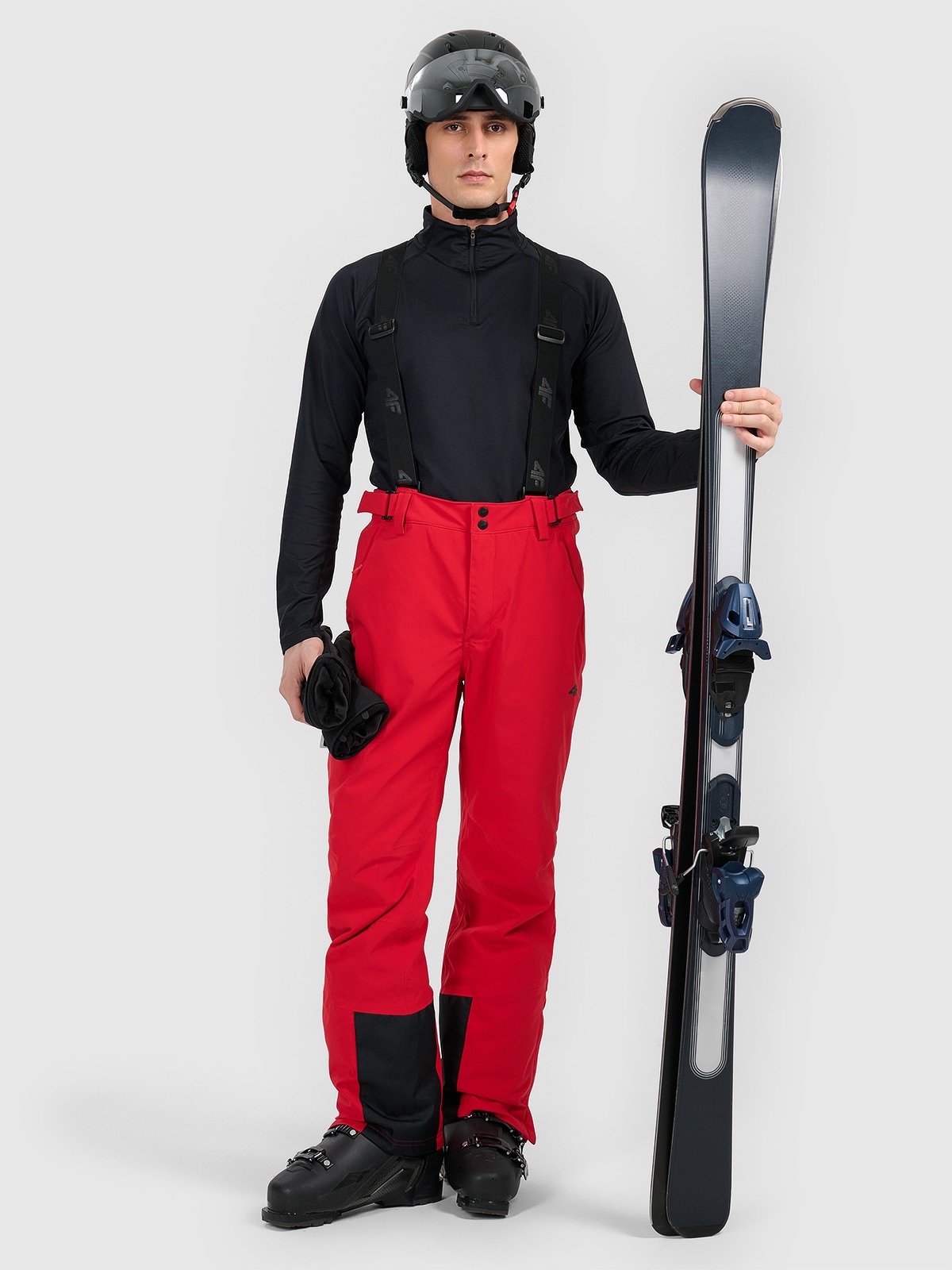 Vyriškos slidinėjimo kelnės 5000 membrana - raudonos