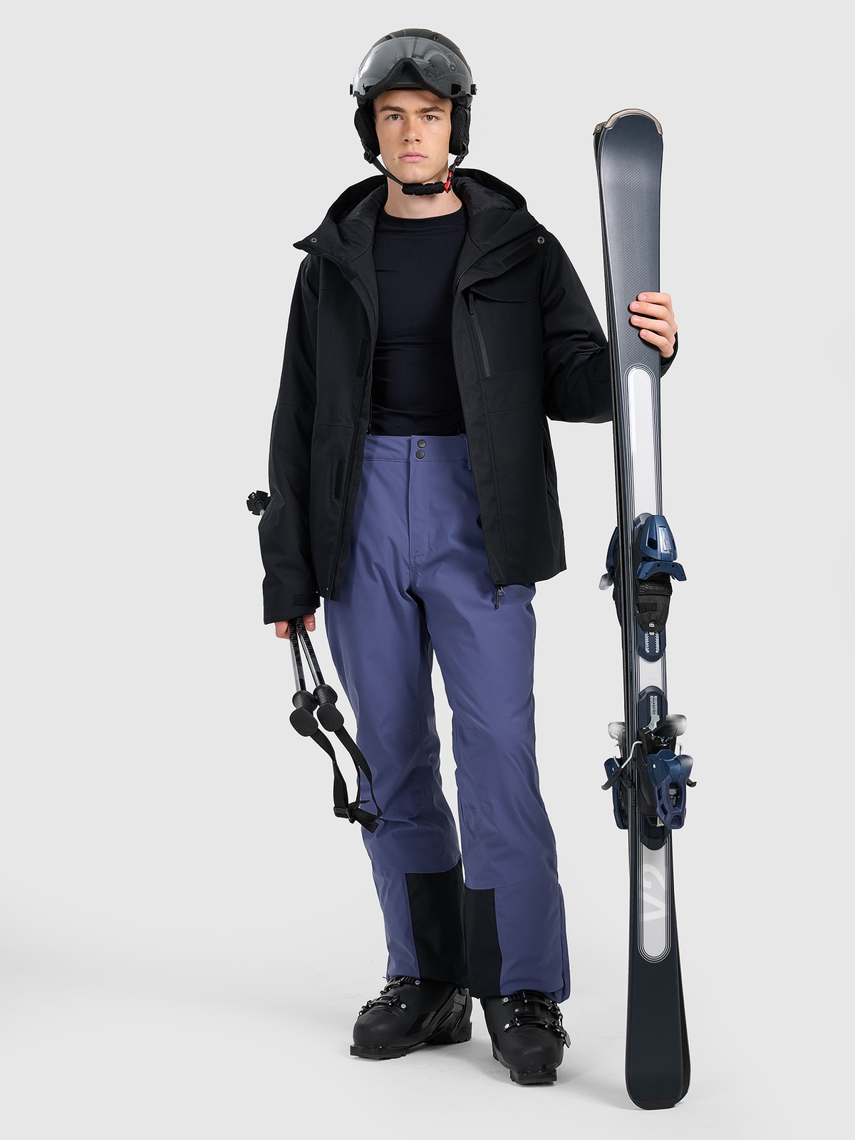 Vyriškos slidinėjimo kelnės 5000 membrana - tamsiai mėlynos