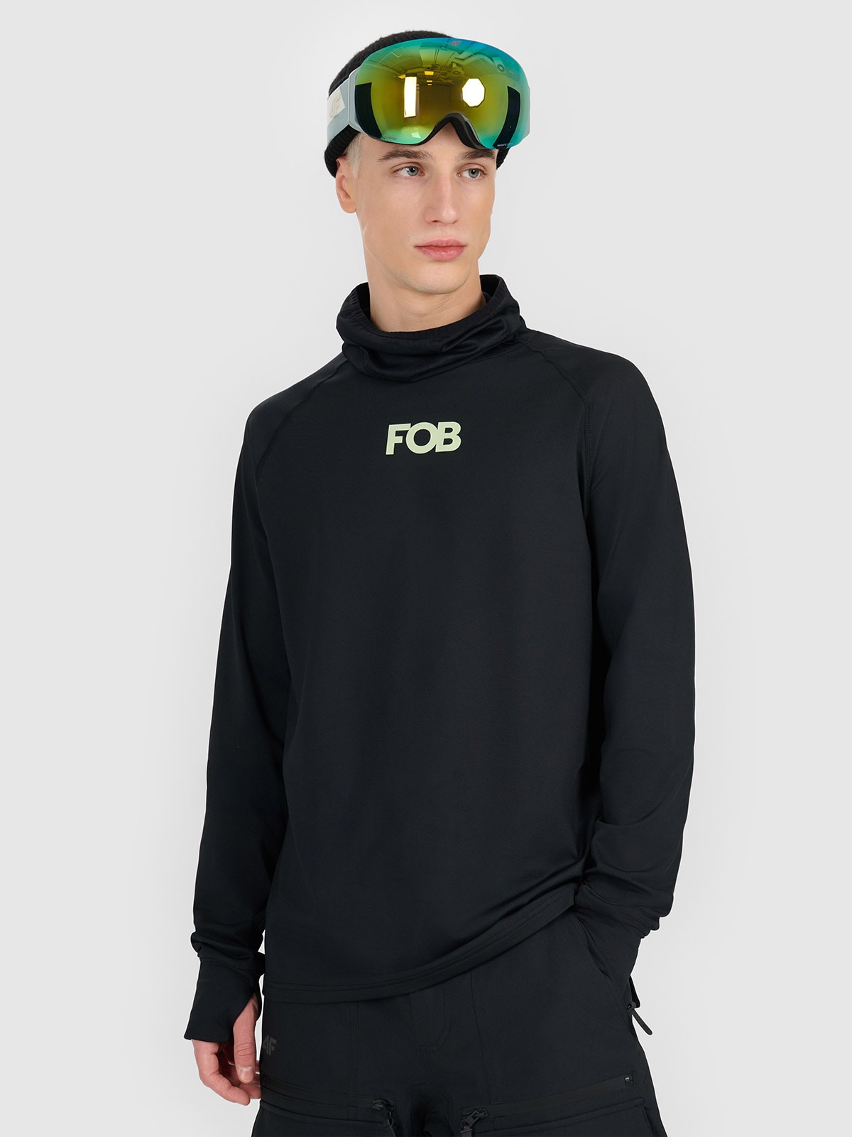 Vyriškas termoaktyvus apšiltintas apatinis trikotažas (viršus) - juodas