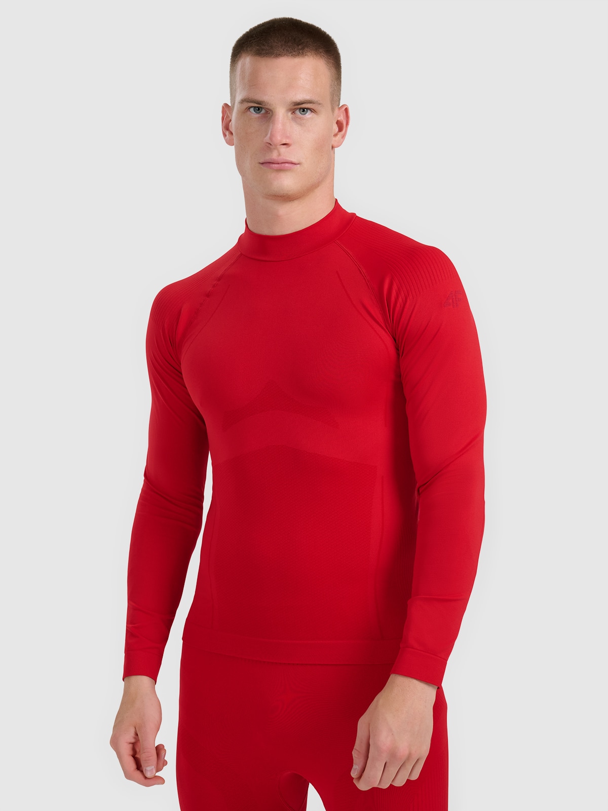 Vyriškas termoaktyvus besiūlis apatinis trikotažas (viršus) - raudonas