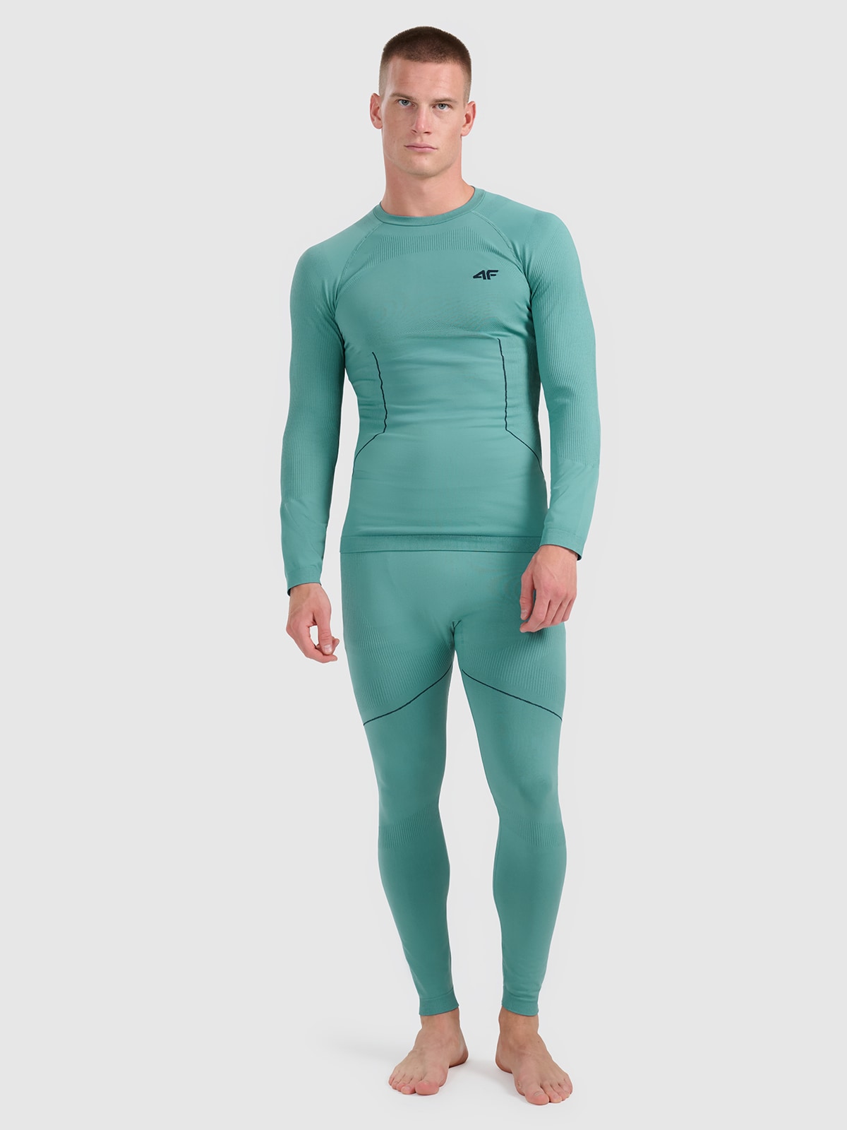 Vyriškas termoaktyvus besiūlis apatinis trikotažas (apačia) - turkio spalvos