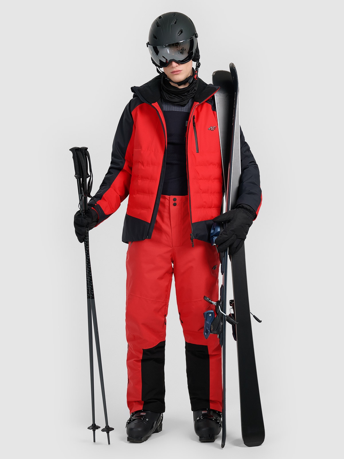 Vyriškos slidinėjimo kelnės su petnešomis Dermizax 20000 membrana - turkio spalvos