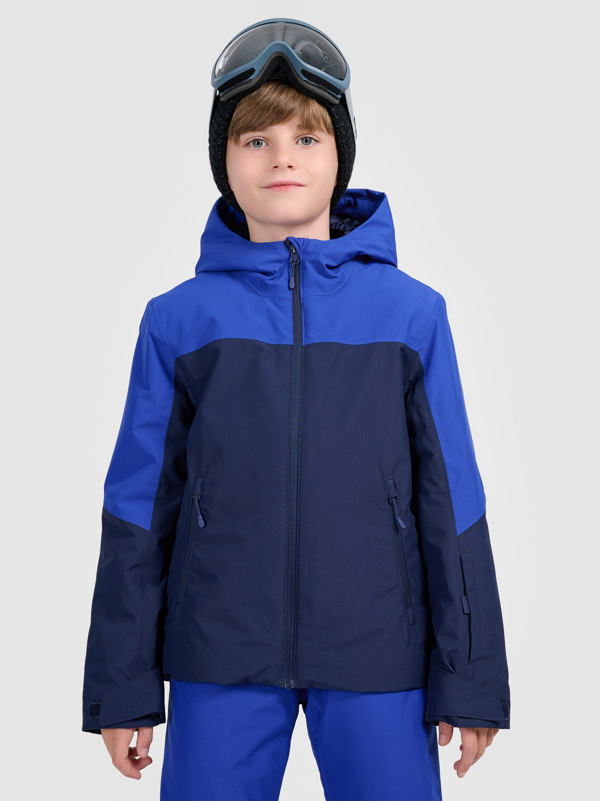 Slidinėjimo striukė berniukams 5000 membrana - tamsiai mėlyna