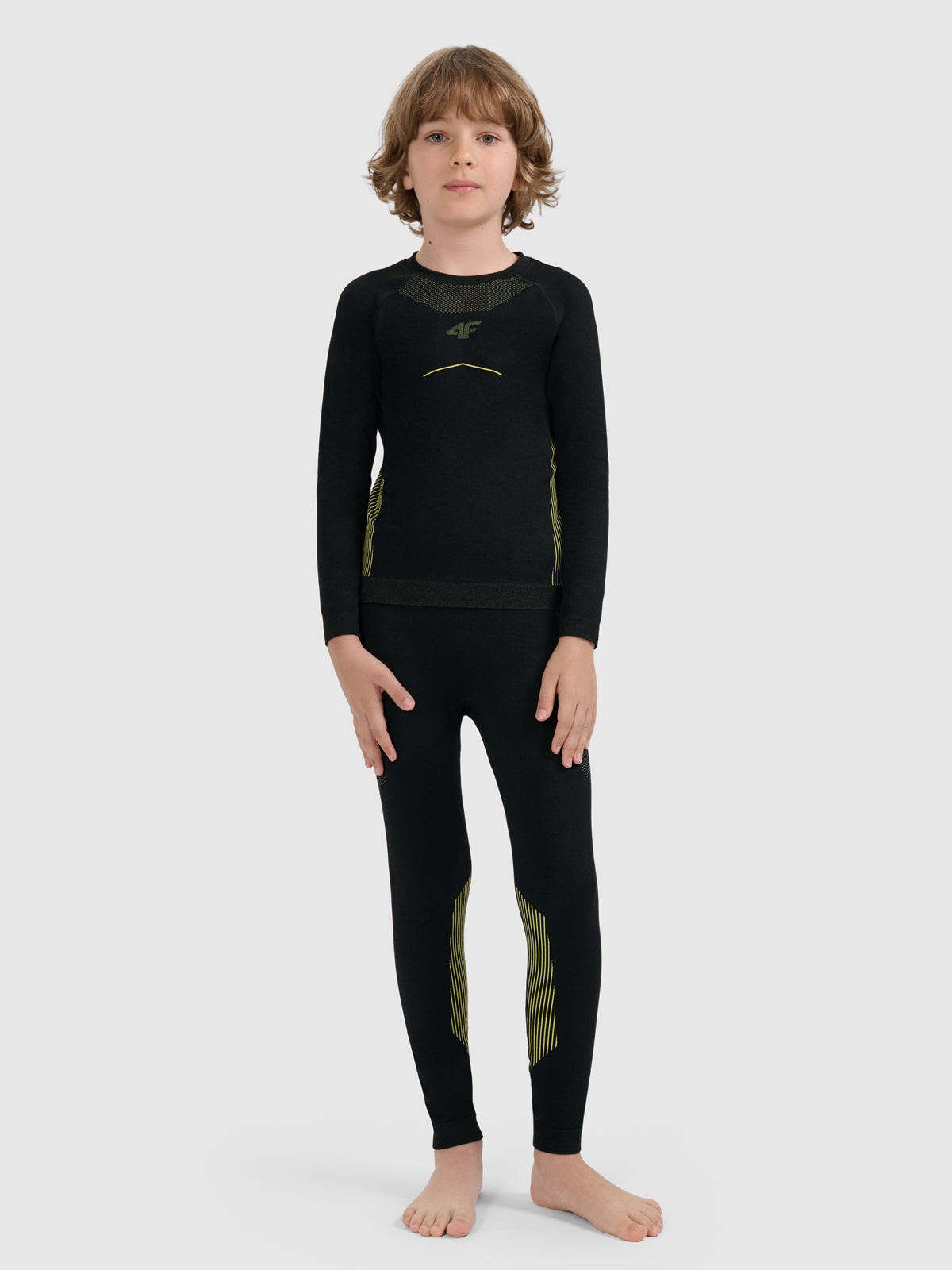 Berniukiškas besiūlis termoaktyvus apatinis komplektas - juodas