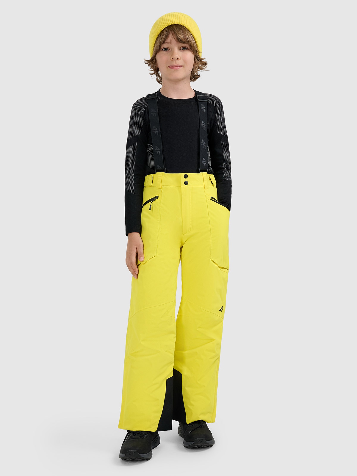 Slidinėjimo kelnės berniukams 8000 membrana - geltonos