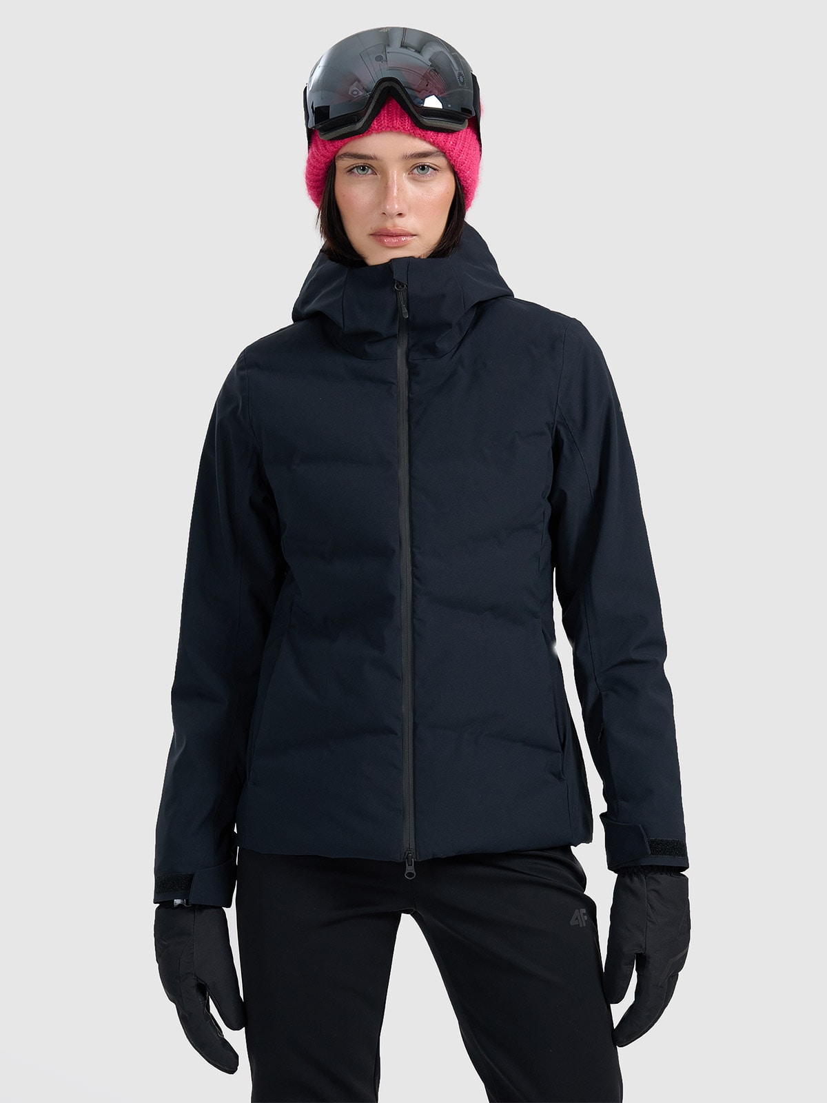 Moteriška slidinėjimo striukė 10000 membrana - juoda