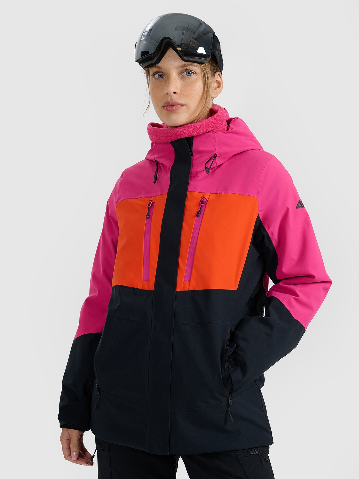 Moteriška slidinėjimo striukė 10000 membrana - rožinė