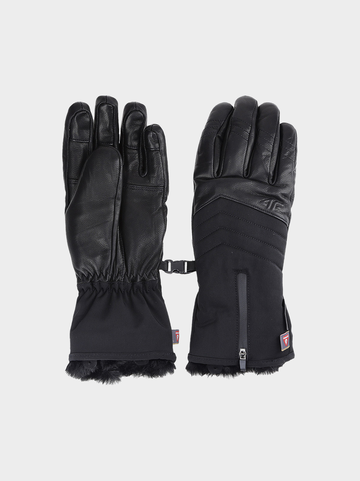 Moteriškos Primaloft Gold slidinėjimo pirštinės 10000 membrana - juodos