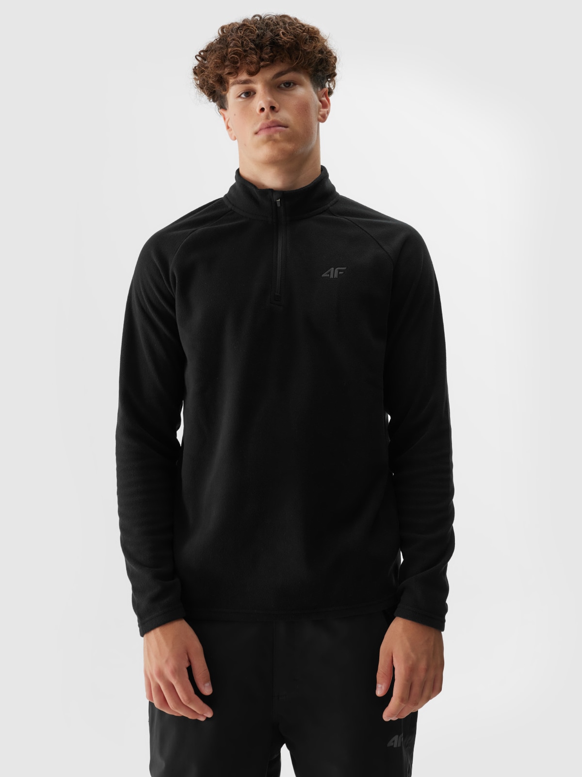 Vyriškas termoaktyvus fliso apatinis trikotažas (viršus) - juodas