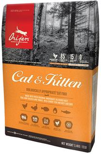 Sausas kačių maistas Orijen Cat&Kitten, žuvis/vištiena/kalakutiena, 5.4 kg