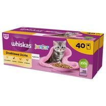 Šlapias kačių maistas Whiskas Junior, vištiena/kalakutiena/antiena, 0.085 kg x 40 vnt.