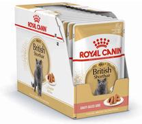 Šlapias kačių maistas Royal Canin British Shorthair Adult, žuvis/vištiena, 0.085 kg x 12 vnt.