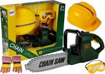Žaislinis meistro įrankis, pjūklas Lean Toys Chainsaw, geltona sp./žalia sp.