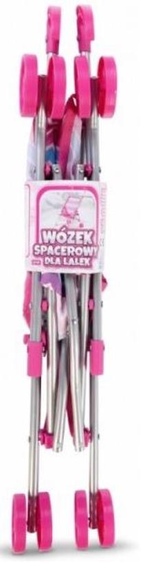 Lėlių vežimėlis Artyk Stroller 122781, rožinė sp.