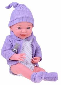 Lėlė - kūdikis ZA5321, 40 cm, violetinė sp.