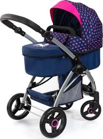 Lėlių vežimėlis Bayer City Max, mėlyna sp./rožinė sp.