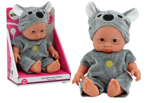 Lėlė - kūdikis Lean Toys Koala Take Me Homa, 21 cm, pilka sp.