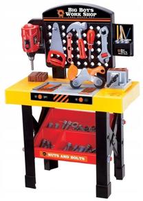 Žaislinis meistro įrankių rinkinys, meistro darbo stalas Big Boys ZA0513, įvairių spalvų