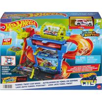 Automobilių trasa Mattel Hot Wheels City Tunnel Twist Car Wash HTN80, įvairių spalvų