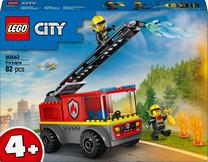 Konstruktorius LEGO® City Ugniagesių automobilis su kopėčiomis 60463, 82 vnt.