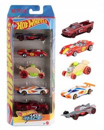  Automobilių rinkiniai Mattel Hot Wheels Lets Race JDR20, 1:64, įvairių spalvų