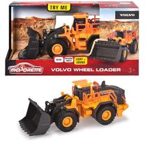  Žaislinis traktorius Majorette Volvo Wheel Loader 213723001, 1:43, juoda sp./oranžinė sp.