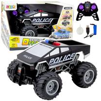  Rc policijos mašina Lean Toys Off Road, 1:16, juoda sp.